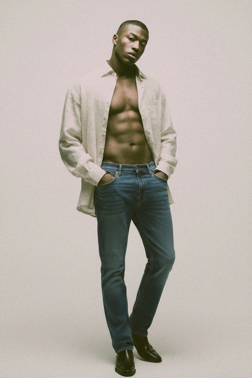 Classic Blue Denim Jeans for Everyday Wear photo 3