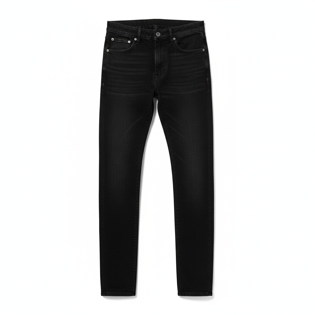 Classic Black Slim Fit Denim Jeans photo 1