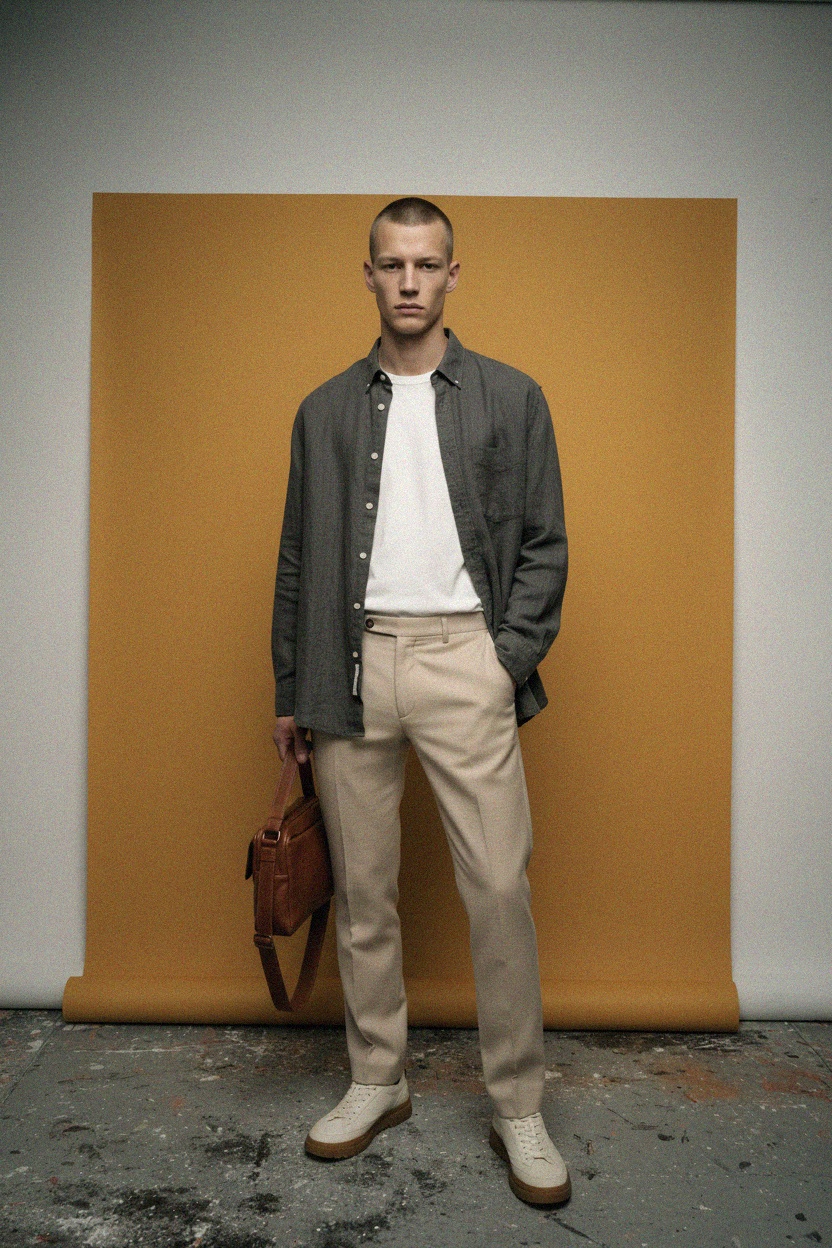 Light Beige Tailored Pants photo 3