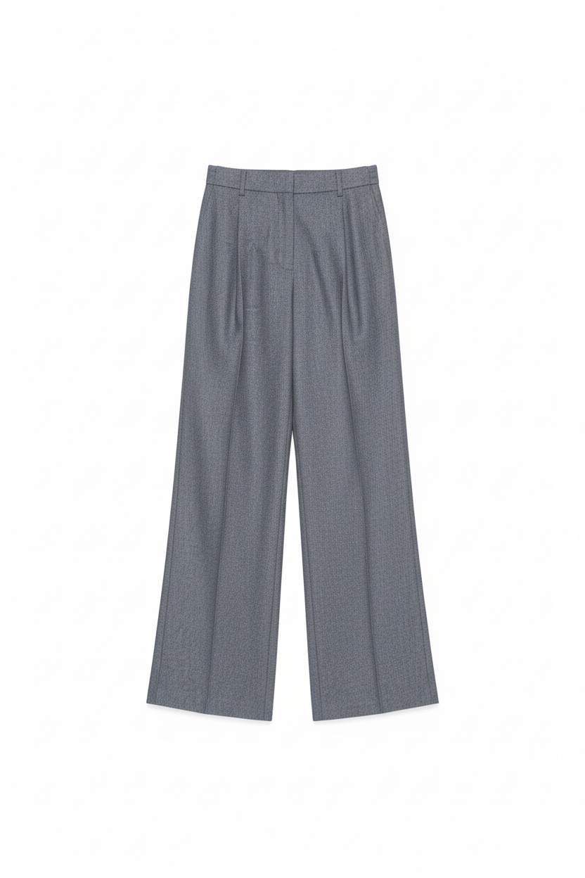 Relaxed Fit Wide-Leg Trousers photo 1