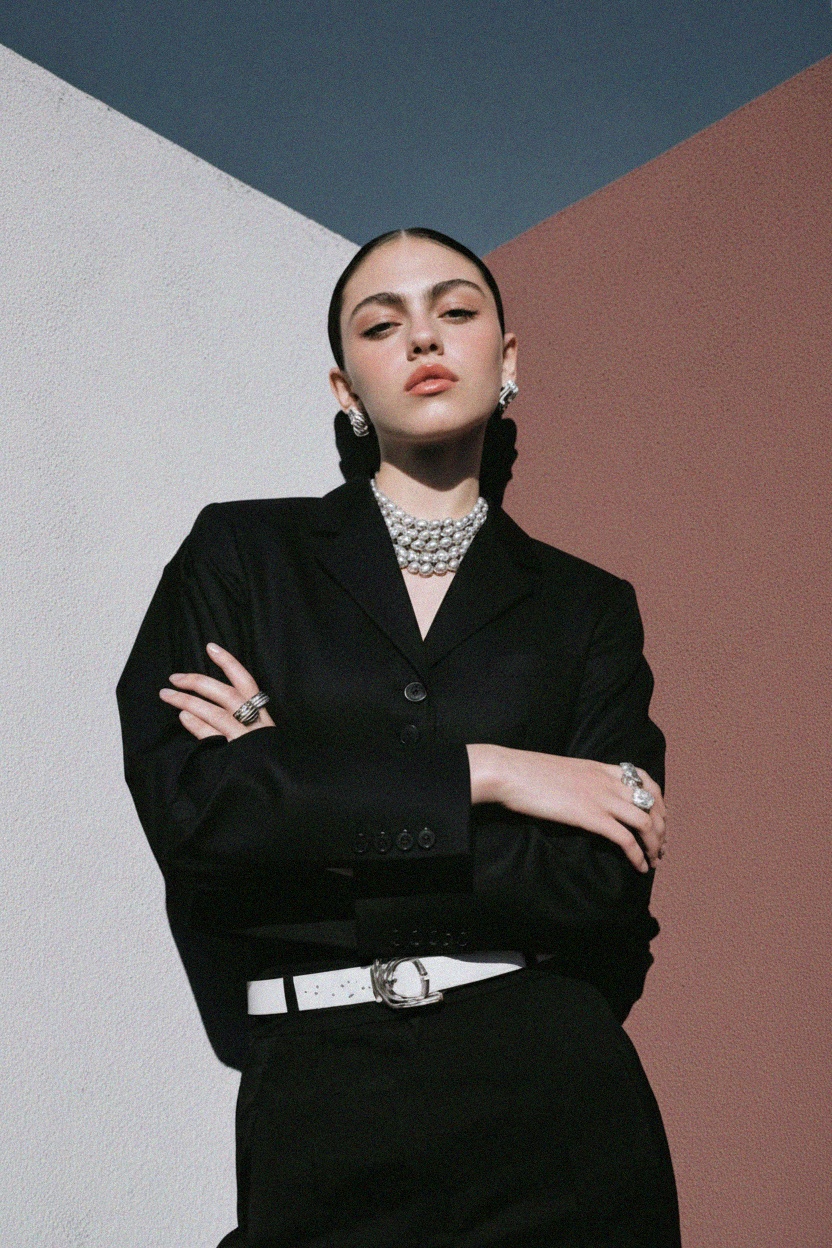 Cropped Black Button-Front Blazer photo 2