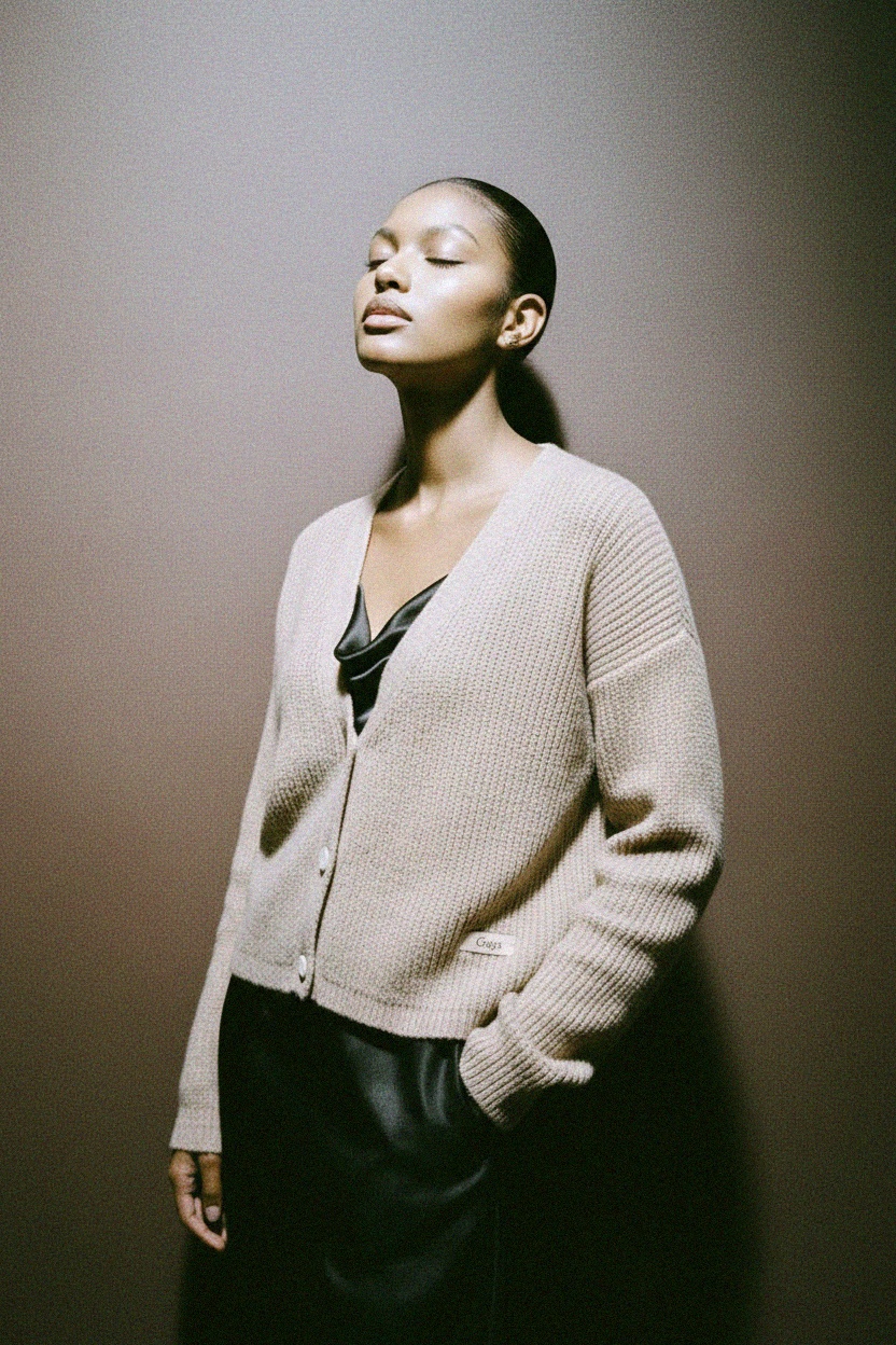 Soft Knit Button-Front Cardigan photo 3