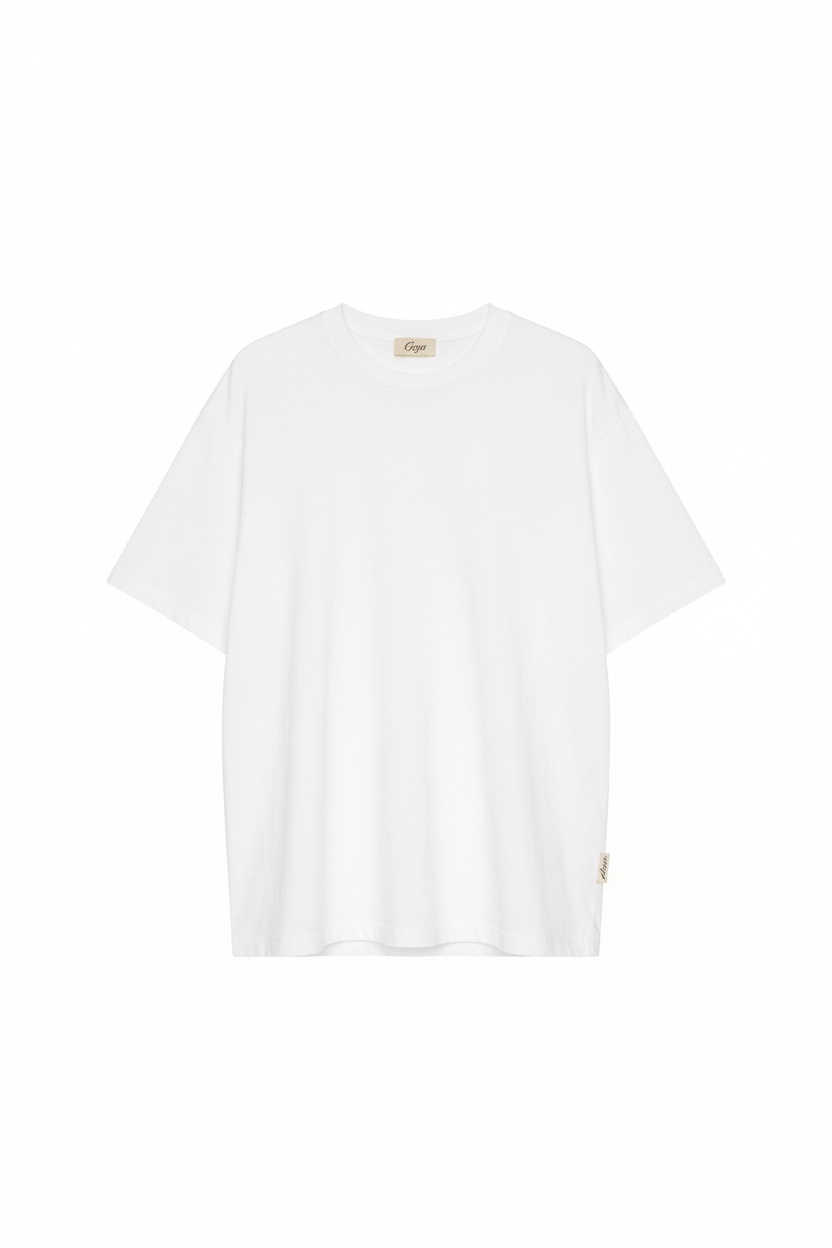 Oversize White Crew Neck T-shirt photo 1