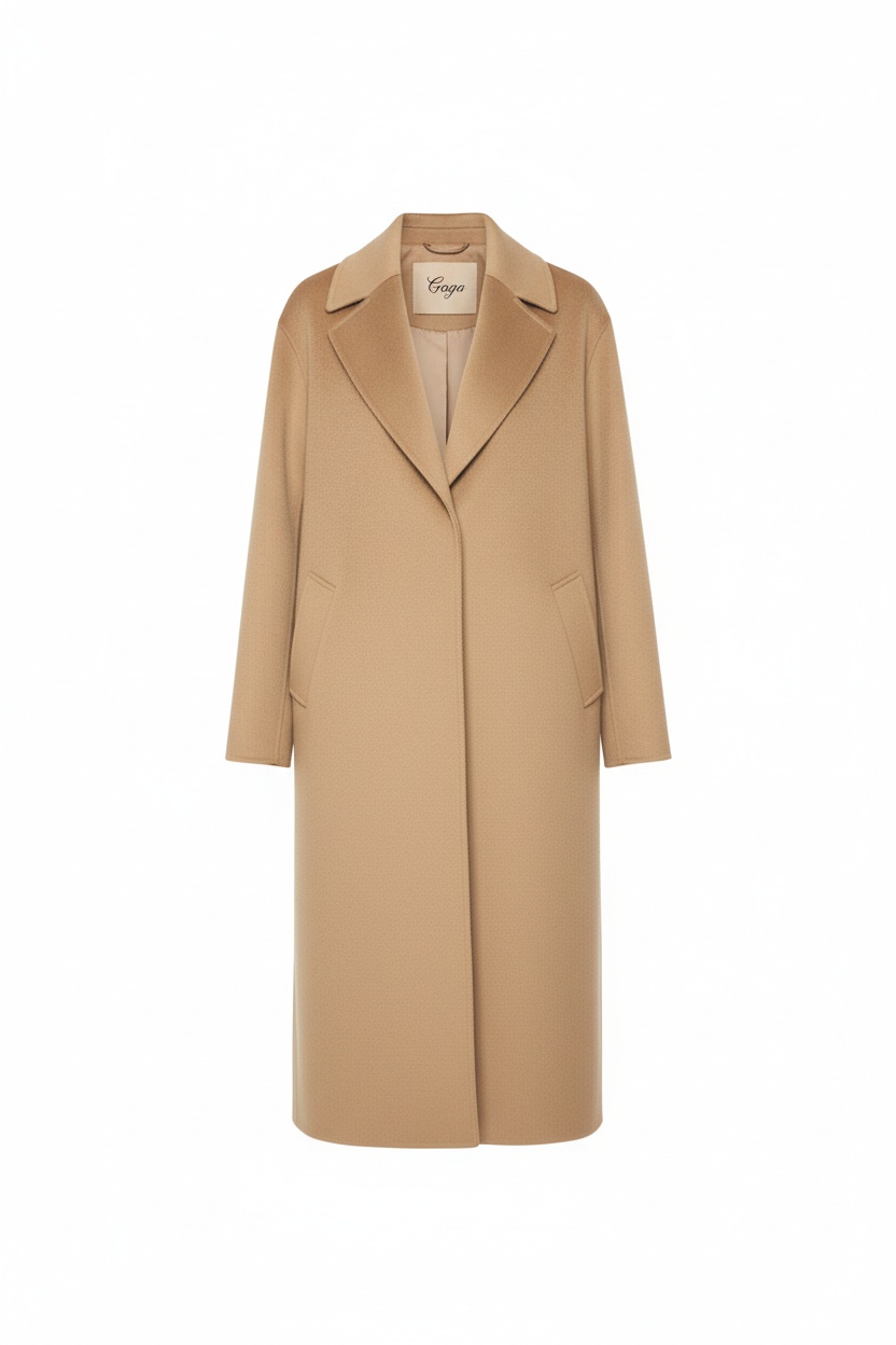 Elegant Long Beige Coat photo 1