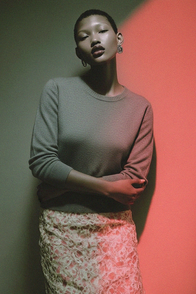 Classic Grey Crewneck Knit Sweater photo 3