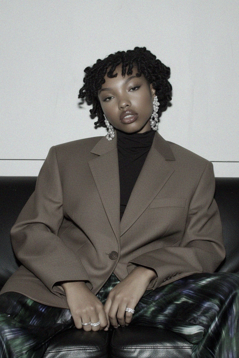 Relaxed Fit Brown Blazer photo 2