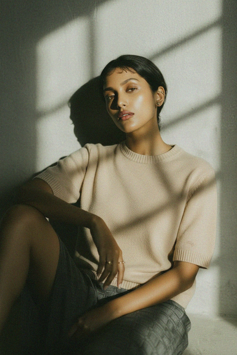 Soft Knit Short Sleeve Sweater photo 3