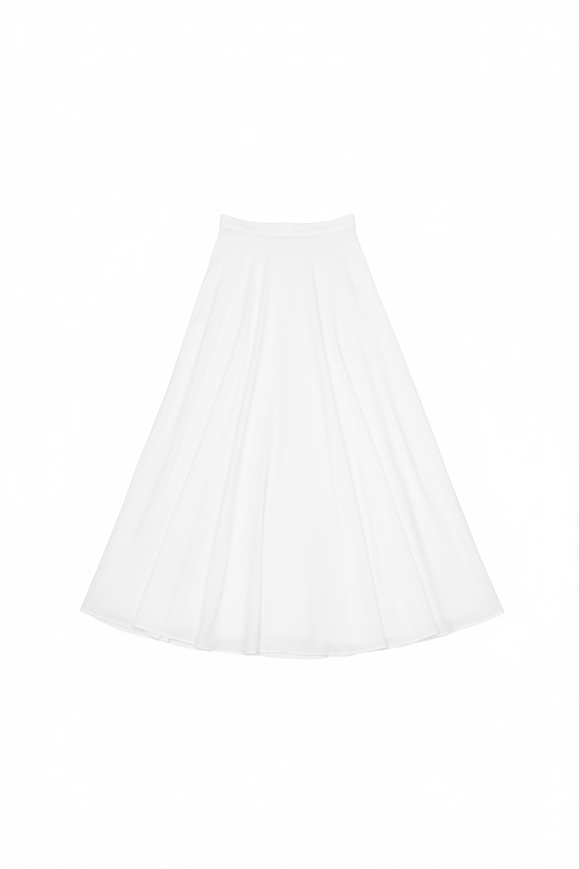 Flowy White Maxi Skirt photo 1