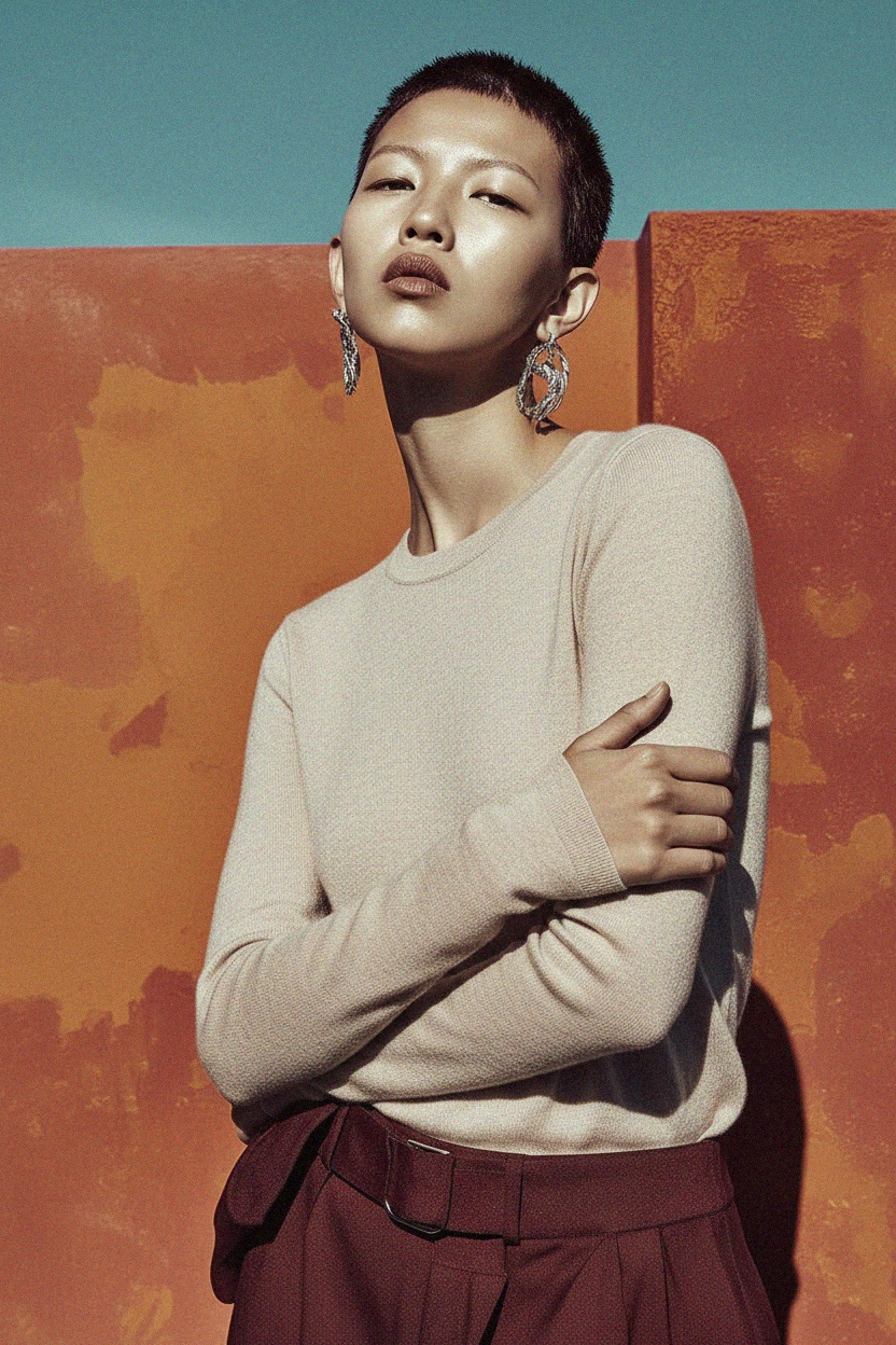 Soft Knit Long Sleeve Crew Neck Top photo 2