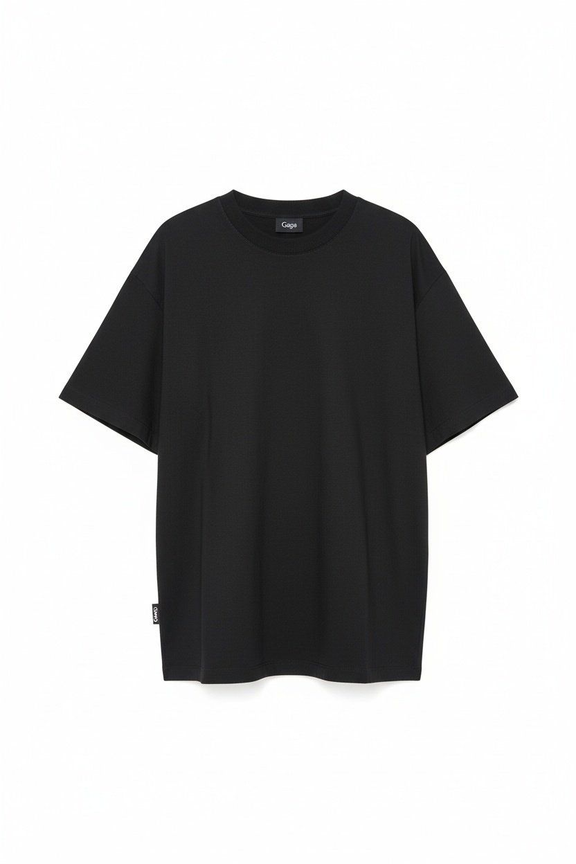 Oversized Black Crew Neck T-shirt photo 1