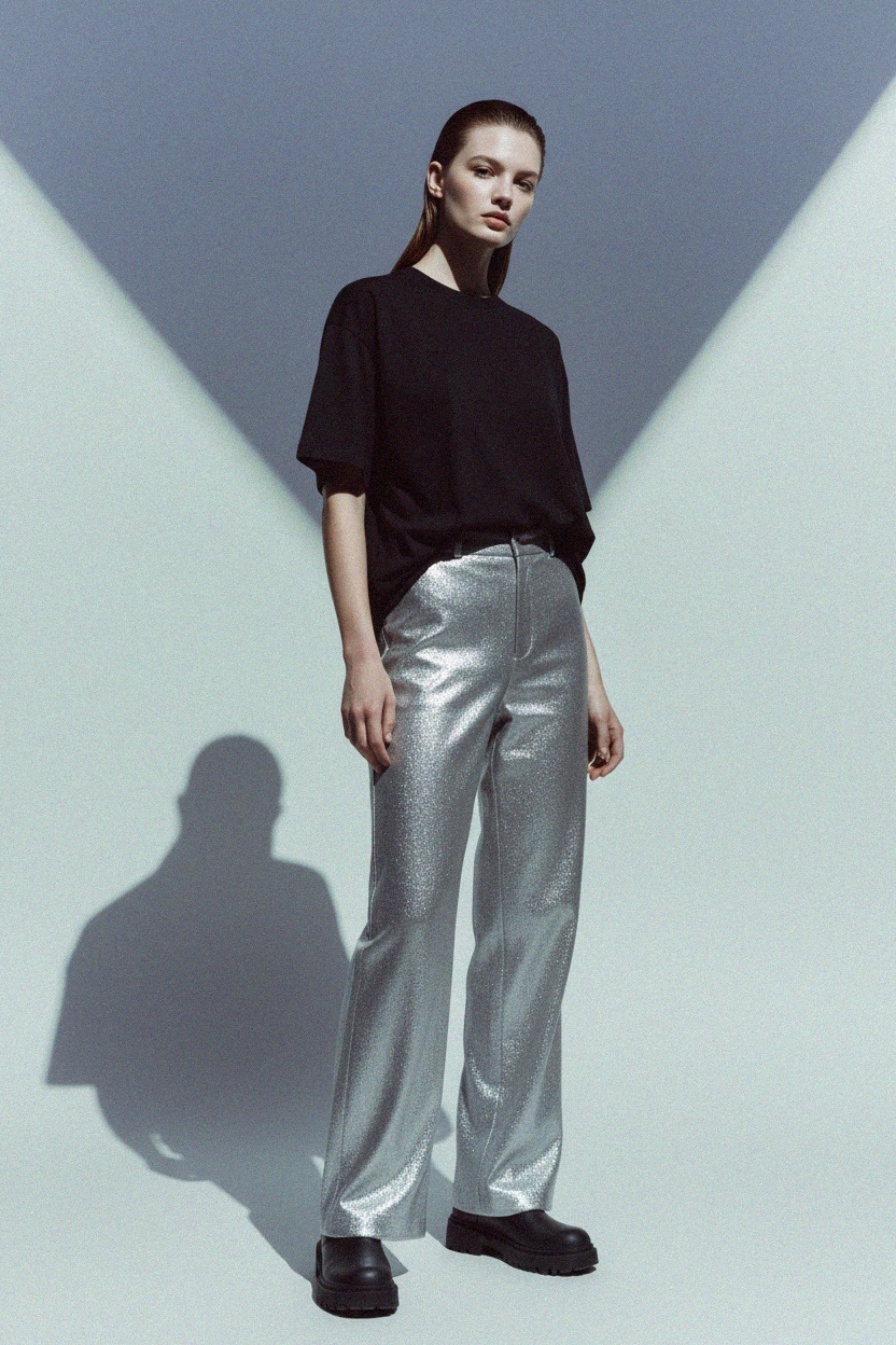 Oversized Black Crew Neck T-shirt photo 3