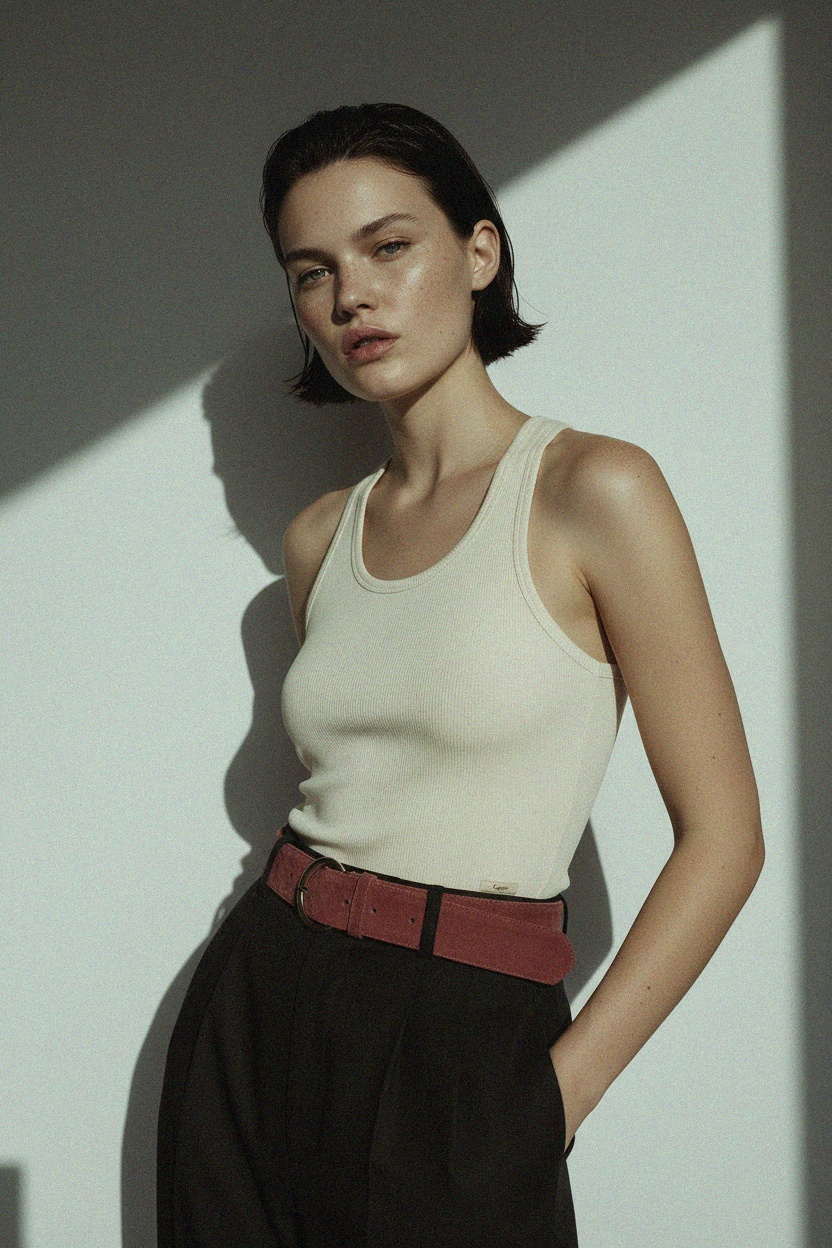 Essential Ribbed Racerback Tank Top photo 3