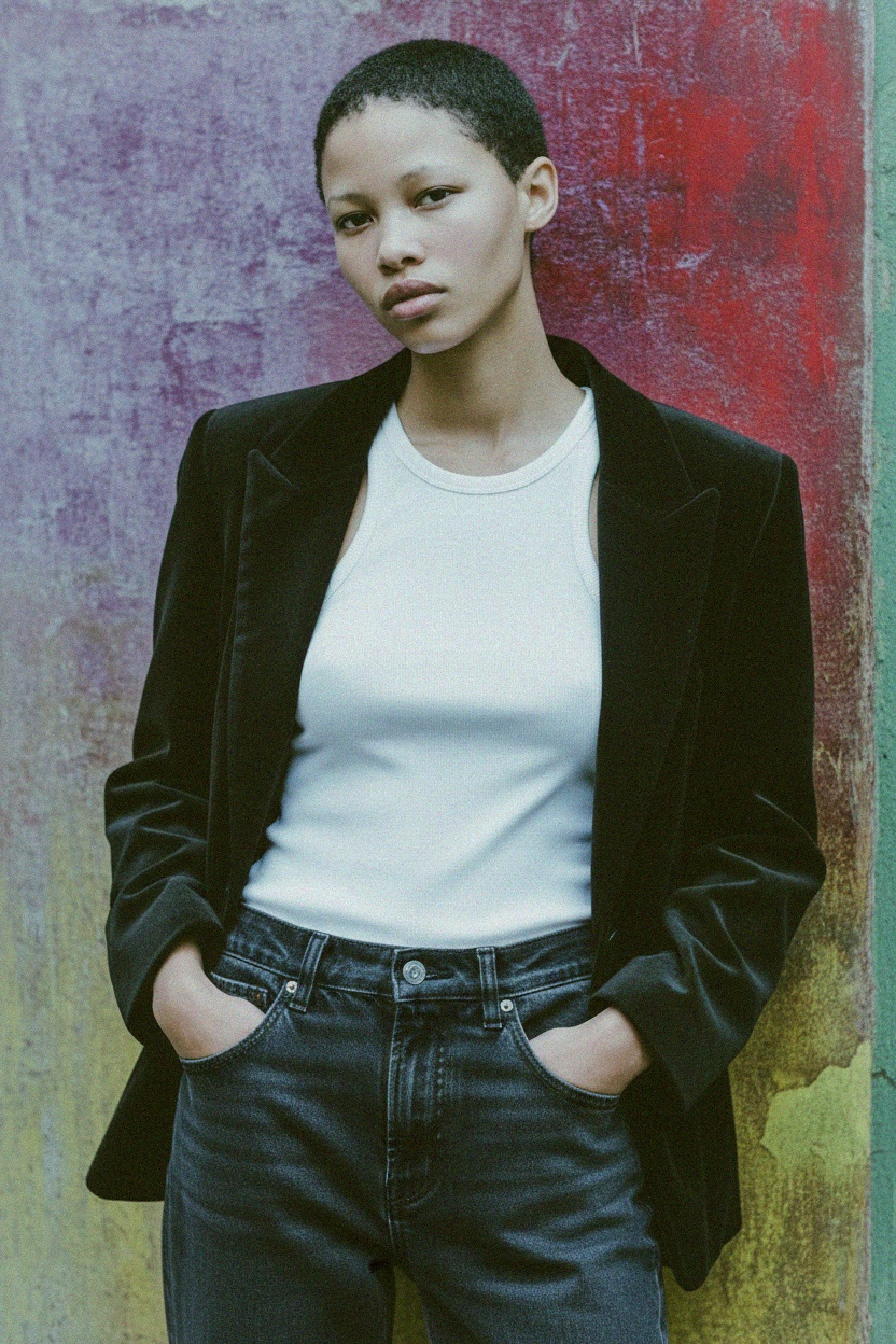 White Ribbed Racerback Tank Top photo 3