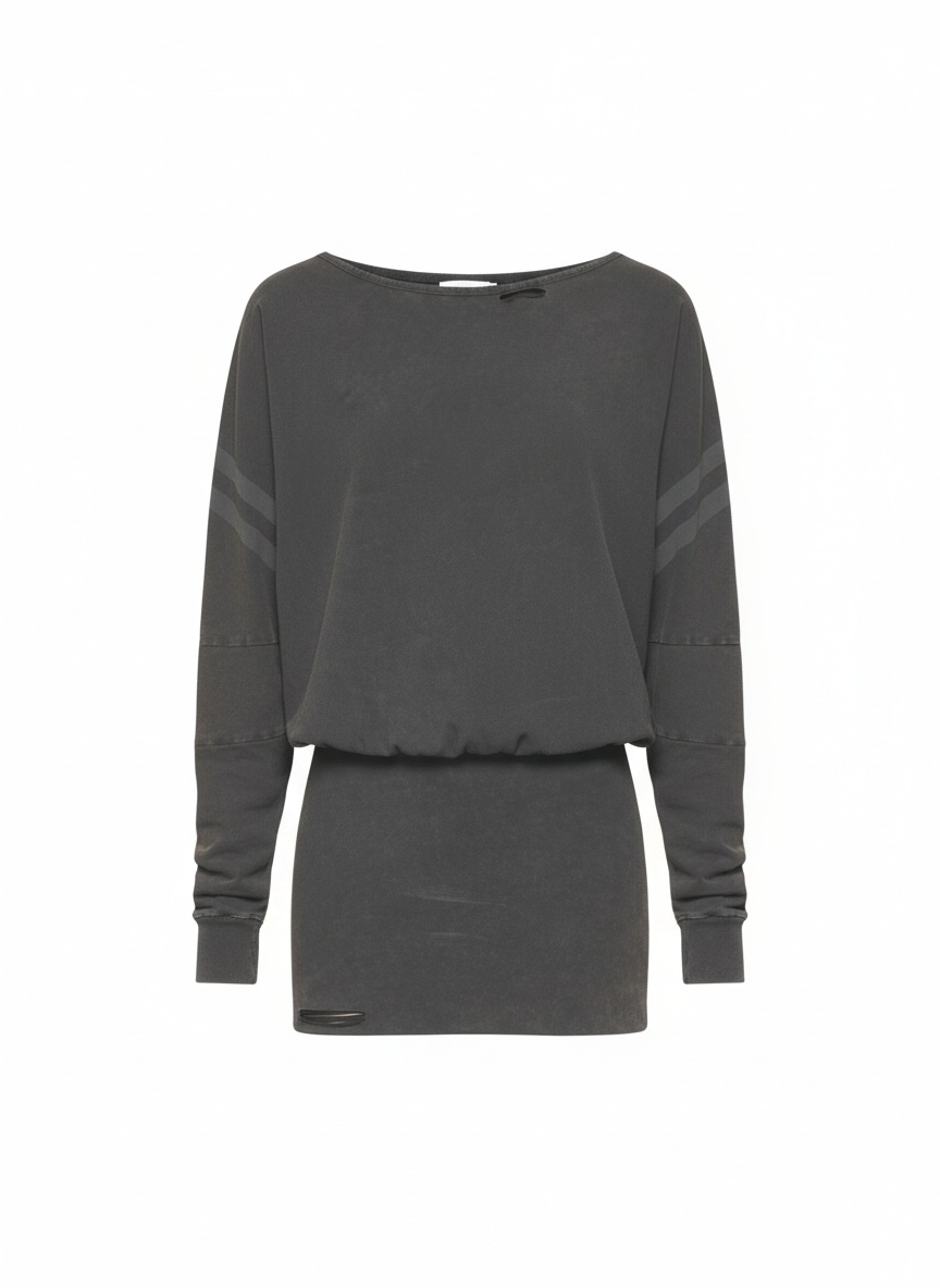 Washed Grey 'Team Paris' Sweatshirt & Mini Skirt Set photo 1