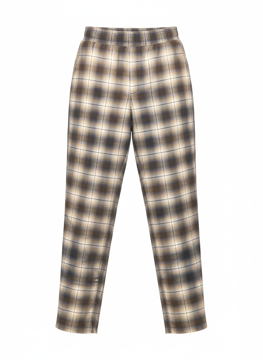 Oversized Brown Plaid Pants photo 1