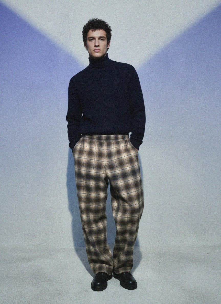 Oversized Brown Plaid Pants photo 2