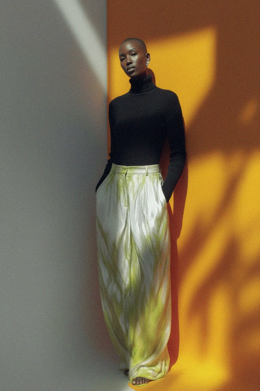 Black Ribbed Turtleneck Sweater photo 2