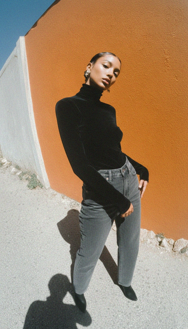 Classic Grey Straight Leg Jeans photo 2