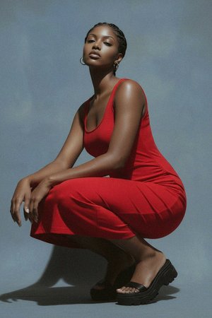 Elegant Red Midi Bodycon Dress