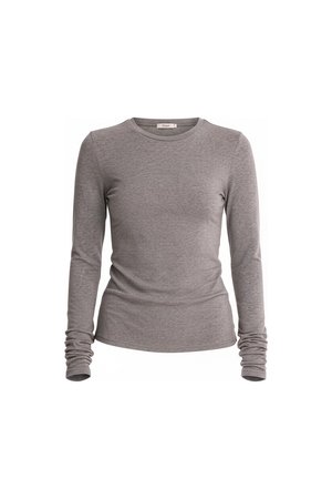 Essential Grey Long Sleeve Crew Neck Top