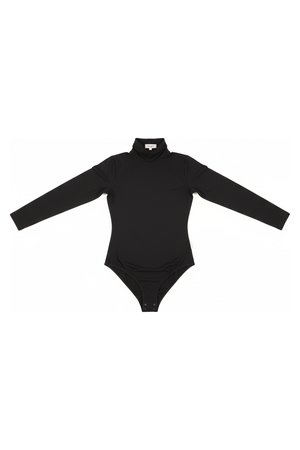 Black Long Sleeve Turtleneck Bodysuit