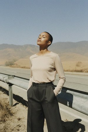 Classic Long Sleeve Crew Neck Top