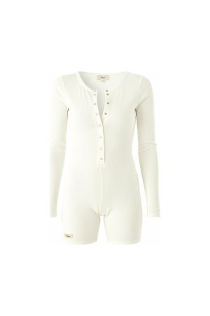 Ribbed Henley Short Playsuit