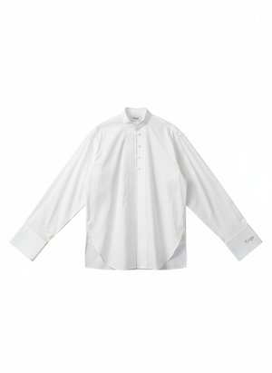Oversized White Long Sleeve Button-Up Shirt