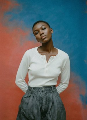 Lightweight Raglan Long Sleeve Henley Top