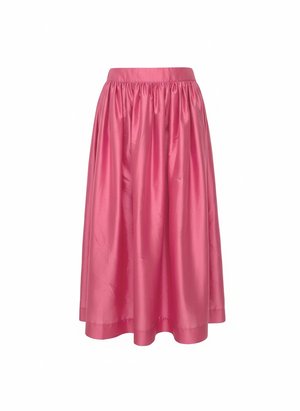 Vibrant Pink Maxi Skirt with Full Silhouette