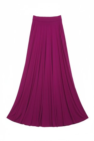 Flowing Magenta Maxi Skirt with Pockets
