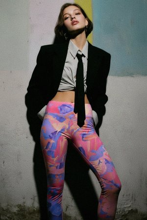 Vibrant Abstract Print Leggings