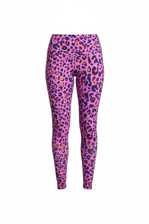 Vibrant Pink Leopard Print Activewear Leggings