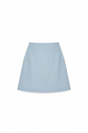 Light Blue A-Line Mini Skirt