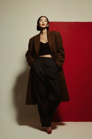 Longline Oversized Brown Coat