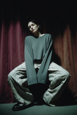 Oversize Grey Knit Top