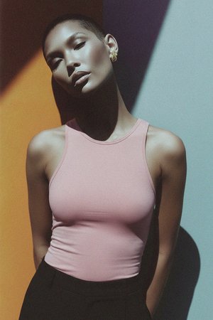 Fitted Pink Tank Top