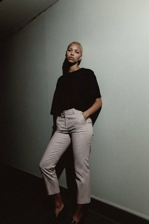 Gingham Cropped Pants