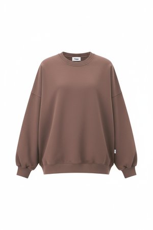 Oversize Brown Crewneck Sweatshirt