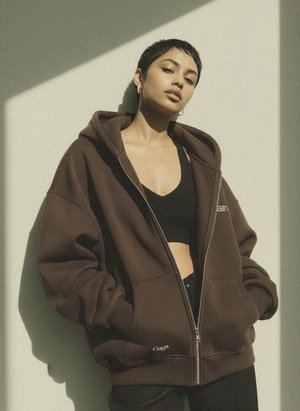 Oversized Full-Zip Hoodie