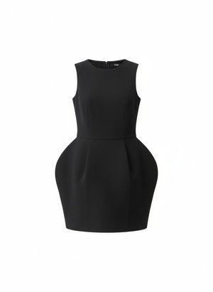 Elegant Black Sleeveless Mini Dress