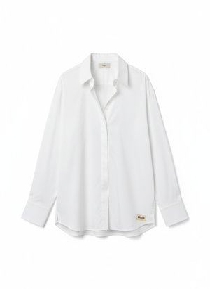 Crisp White Oversize Button-Down Shirt