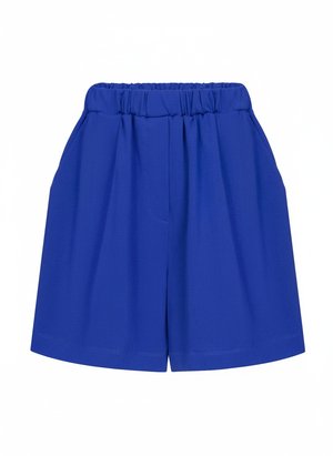 Vibrant Blue Relaxed Fit Elastic Waist Shorts