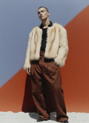 Fluffy Faux Fur Oversize Short Jacket