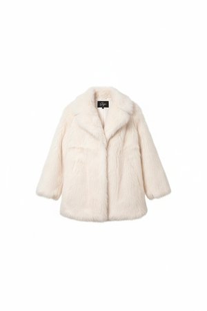Chic White Faux Fur Coat