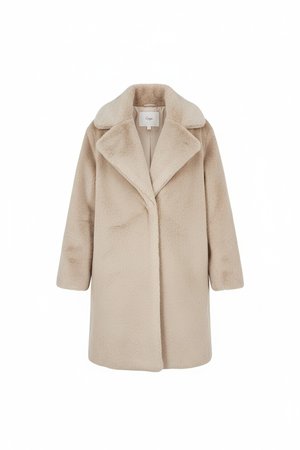 Cozy Faux Fur Coat with Wide Lapels