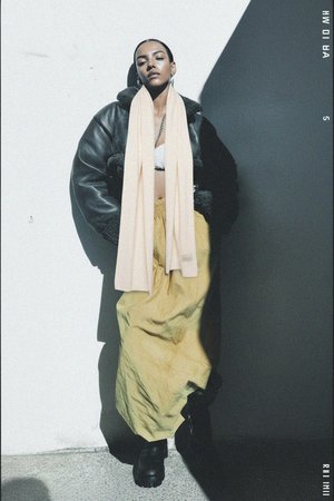 Soft Knit Scarf in Cream White