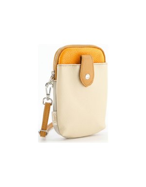 Chic Two-Tone Leather Mini Crossbody Bag