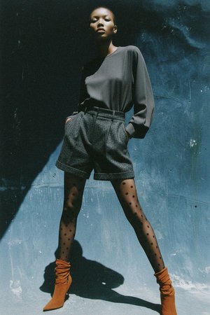 Stylish Black Polka Dot Sheer Tights