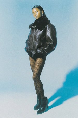 Elegant Swirl Pattern Sheer Tights